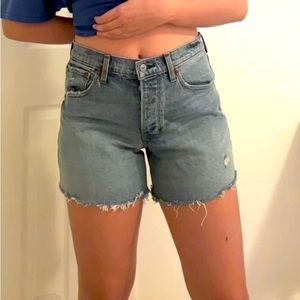 A&F low rise 90s baggy denim shorts